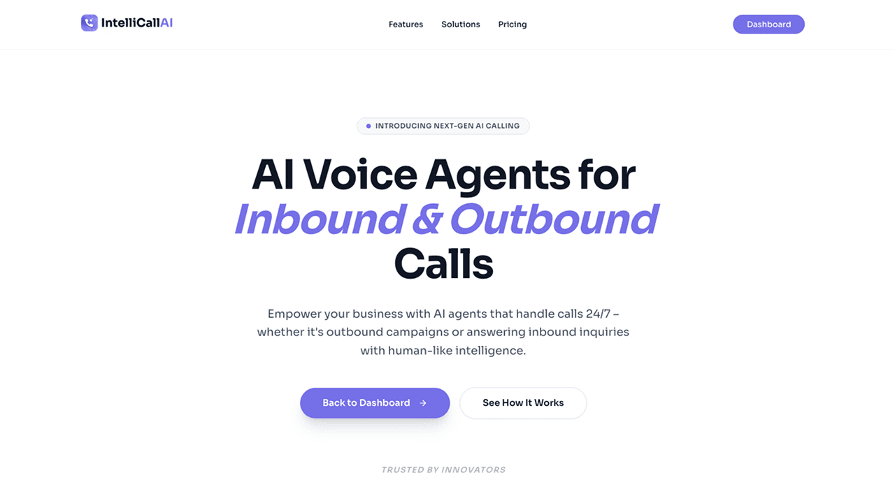 IntelliCallAI product screenshot 1