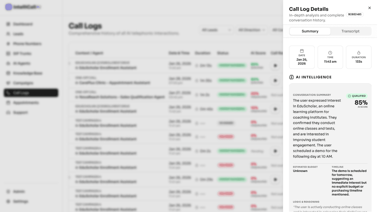 IntelliCallAI product screenshot 23