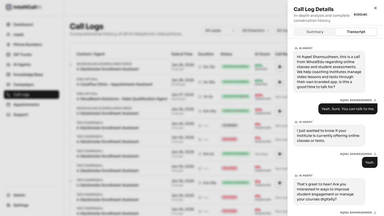 IntelliCallAI product screenshot 24