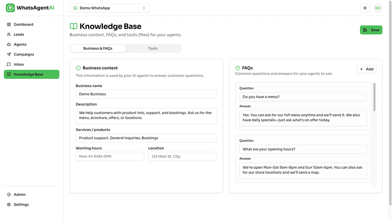 WhatsAgentAI product screenshot 15