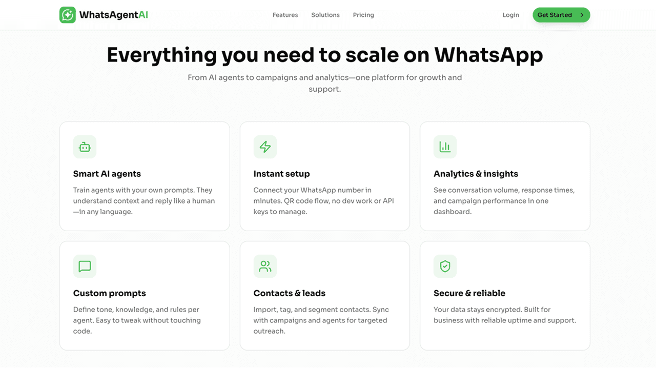 WhatsAgentAI product screenshot 2