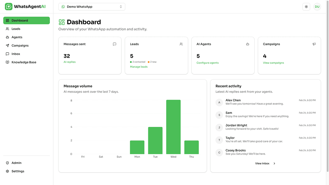 WhatsAgentAI product screenshot 5